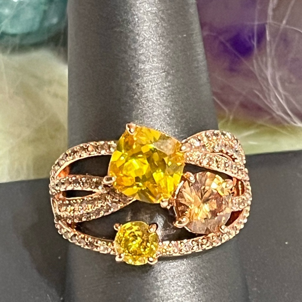 Bomb Party Citrine Cocktail Ring